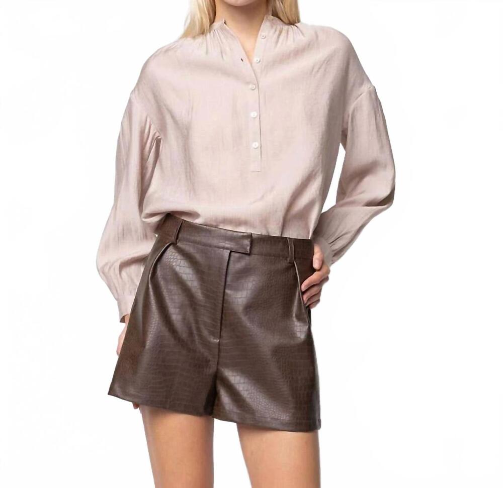 NEW NAKED ZEBRA tonya high waist short in chocolate